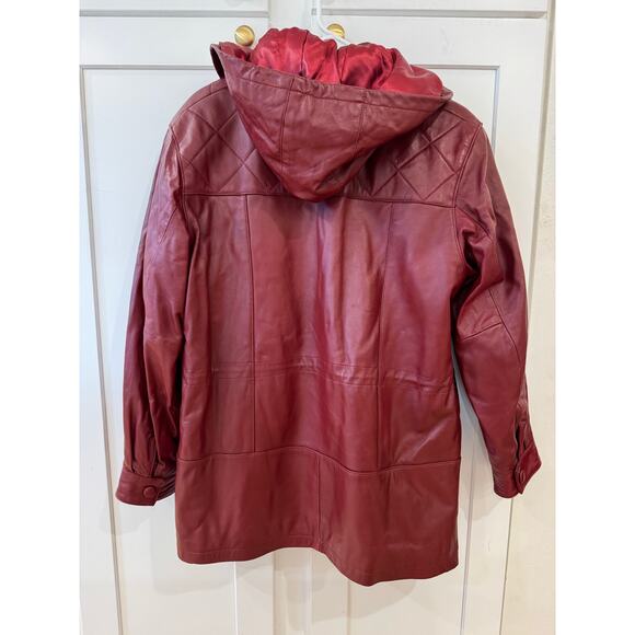 Vintage Red Excelled Collection Red Maroon Anorak Coat Size XL XXL - Picture 2 of 4